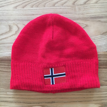 Toppluva med Norgeflagga